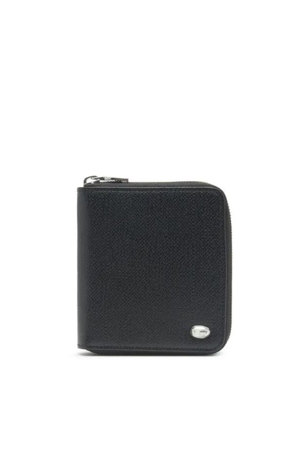 Men BiFold Coin Zip M Black Diesel Wallets