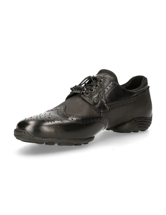 Men Black Abs With Laces MChrono003S3 New Rock Sneakers Men Black Abs With Laces MChrono003S3 New Rock Sneakers