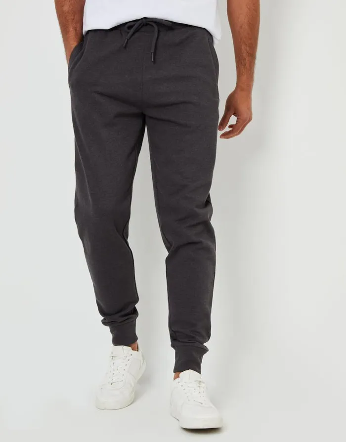 Men Black and Charcoal Marl Regular Fit Joggers 2 Pack Threadbare Joggers Men Black and Charcoal Marl Regular Fit Joggers 2 Pack Threadbare Joggers