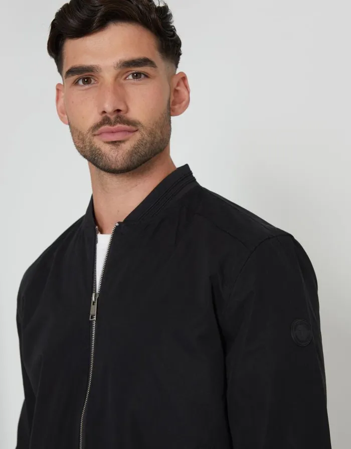 Men Black Showerproof Classic Bomber Jacket Threadbare Jackets Men Black Showerproof Classic Bomber Jacket Threadbare Jackets