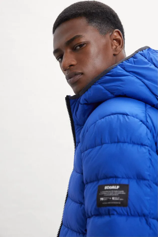 Men Blue Asp Jacket Ecoalf Coats And Jackets