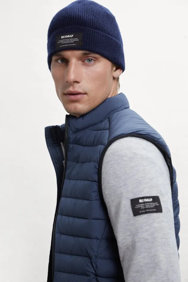 Men Blue Cardiff Vest Ecoalf Vests