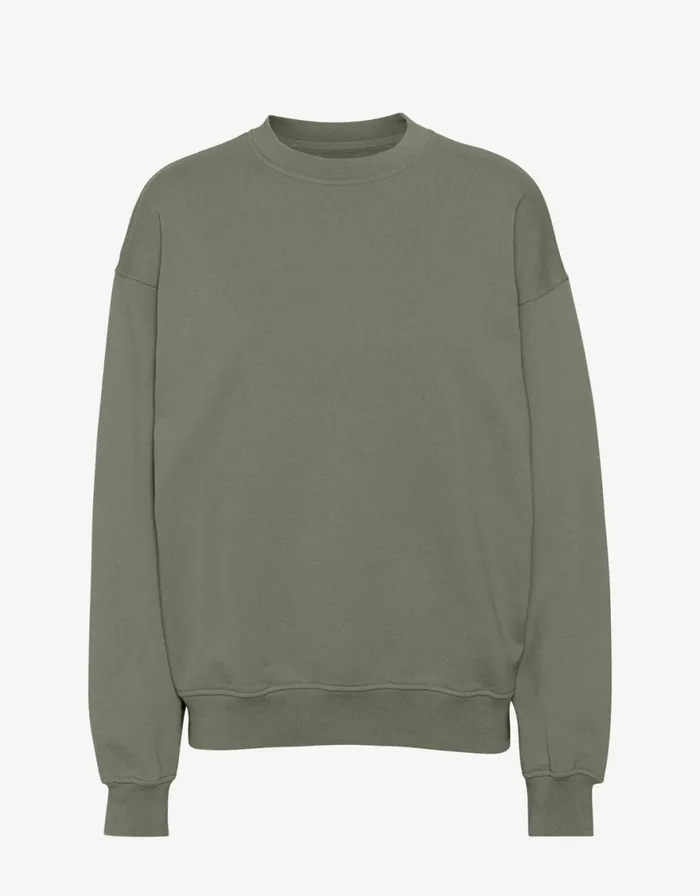 Men Crewneck Sweatshirts Colorful Standard Organic Oversized Crew Dusty Olive Men Crewneck Sweatshirts Colorful Standard Organic Oversized Crew Dusty Olive
