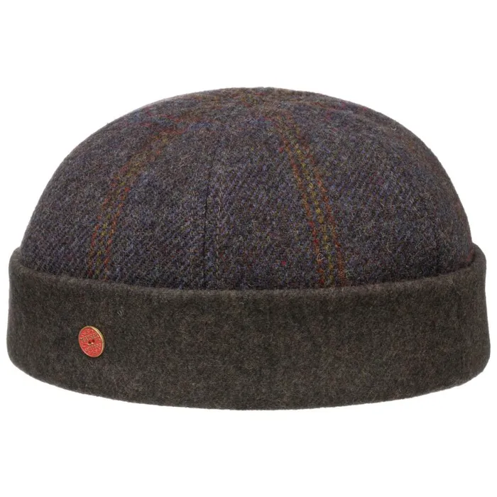 Men Docker Hats Mayser Shetland Docker Cap Brown