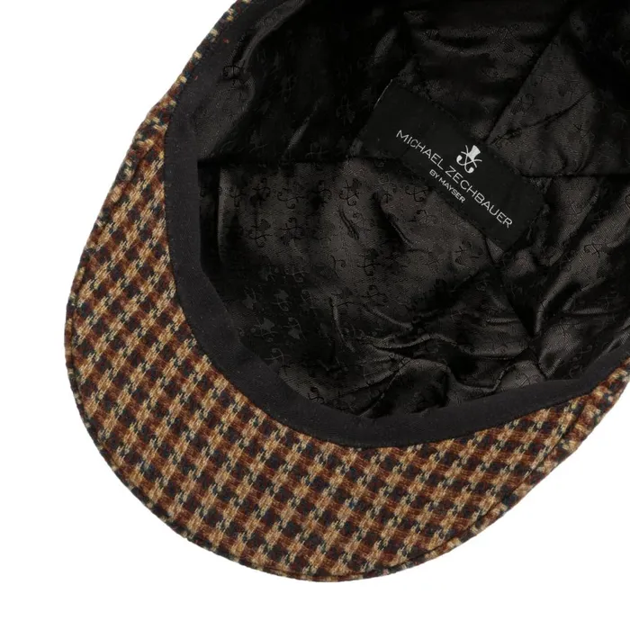 Men Flat Caps Mayser Billy Wool Houndstooth Flat Cap Zechbauer Beigebrown Men Flat Caps Mayser Billy Wool Houndstooth Flat Cap Zechbauer Beigebrown