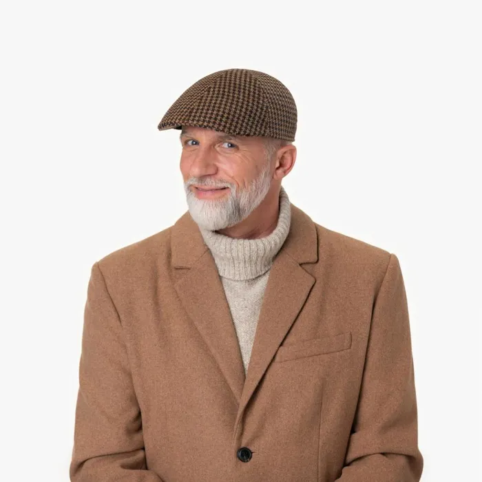 Men Flat Caps Mayser Billy Wool Houndstooth Flat Cap Zechbauer Beigebrown Men Flat Caps Mayser Billy Wool Houndstooth Flat Cap Zechbauer Beigebrown