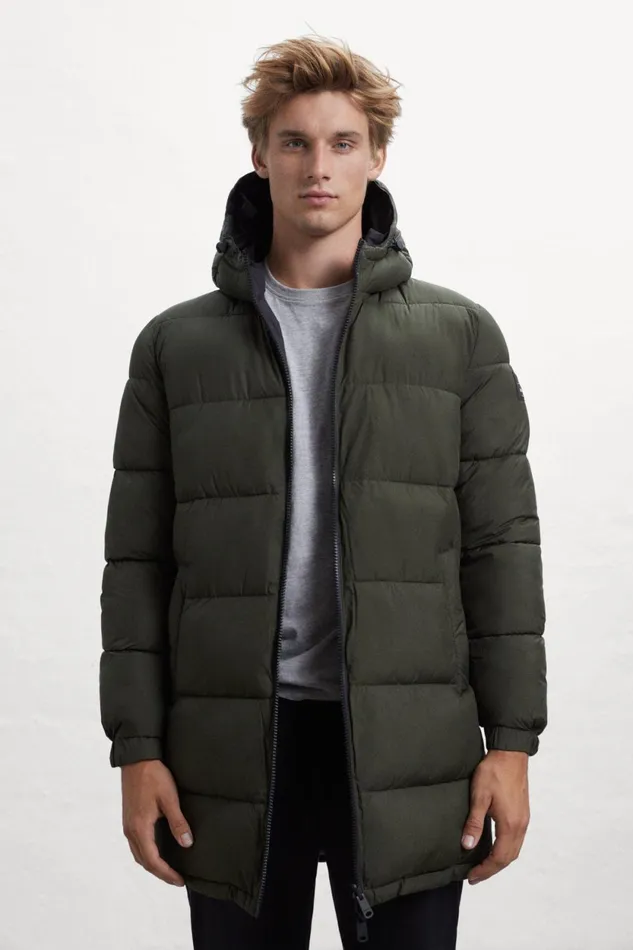 Men Green Vintage Reversible Coat Ecoalf Coats And Jackets