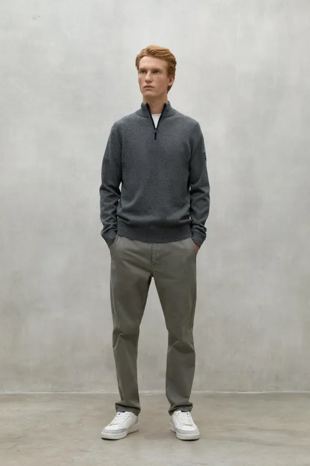 Men Grey Larch Sweater Ecoalf Knitwear