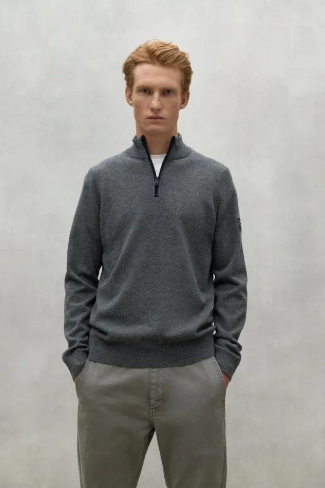Men Grey Larch Sweater Ecoalf Knitwear