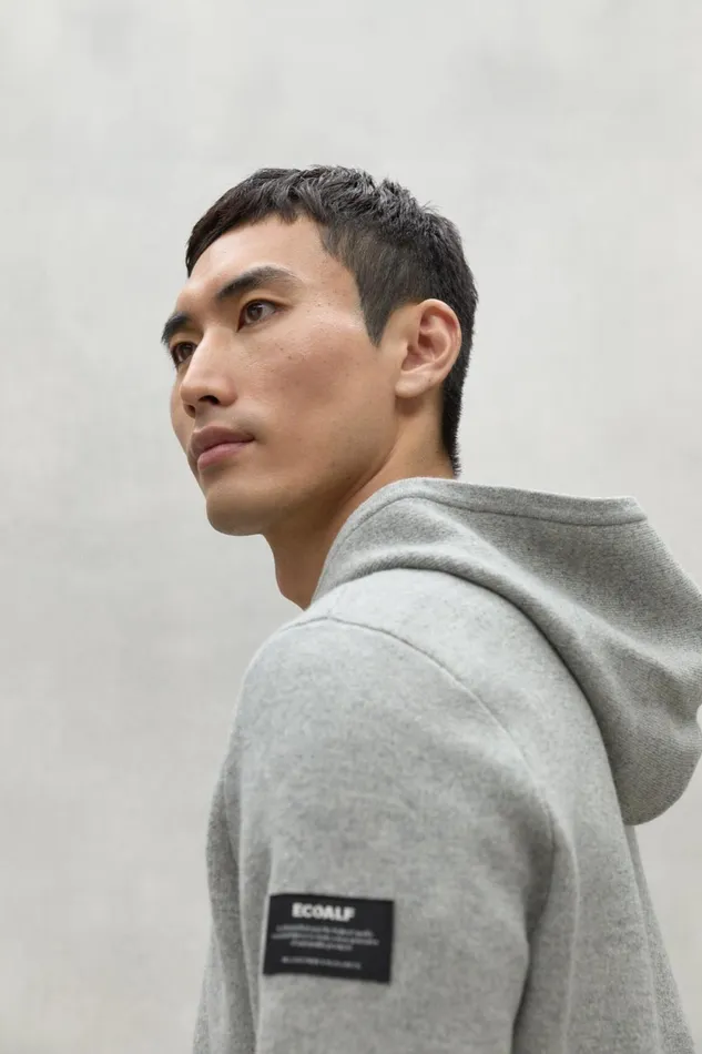 Men Grey Mugga Knitted Sweater Ecoalf Knitwear