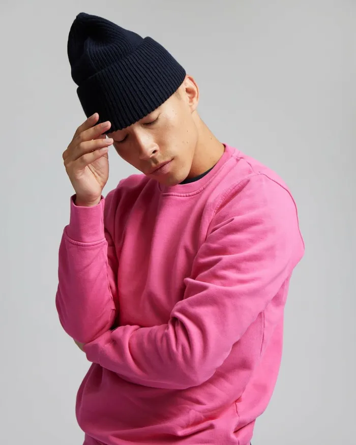 Men Hats Colorful Standard Merino Wool Hat Magenta Blaze