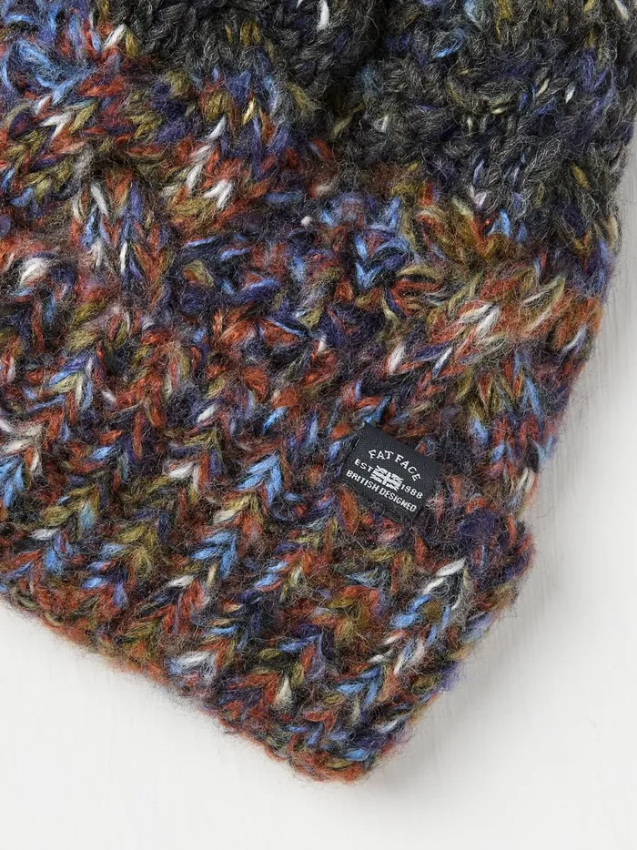 Men Hats Fat Face Navy Twist Colourblock Beanie