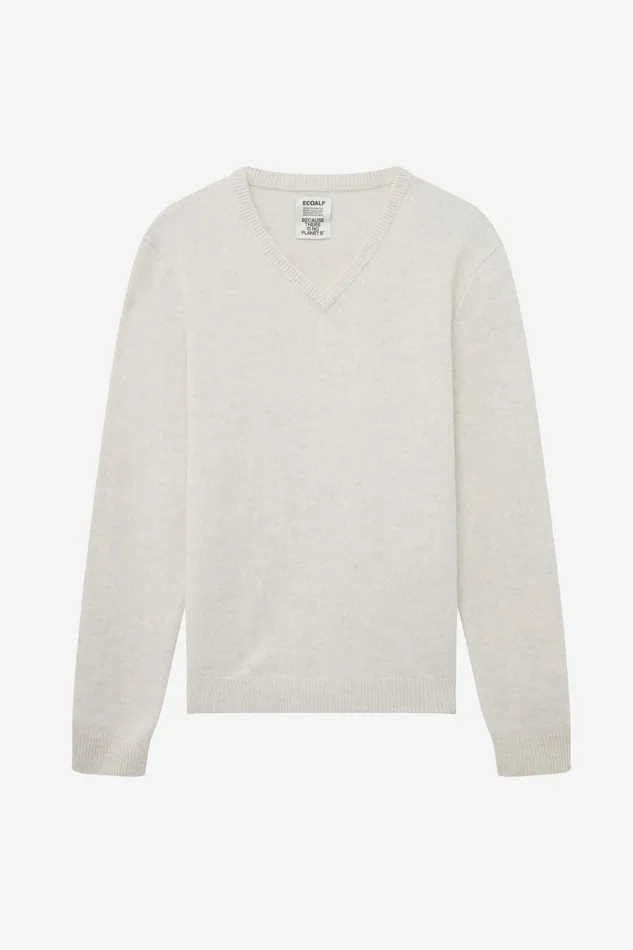 Men Hugo Cashmere Jumper Beige Ecoalf Knitwear
