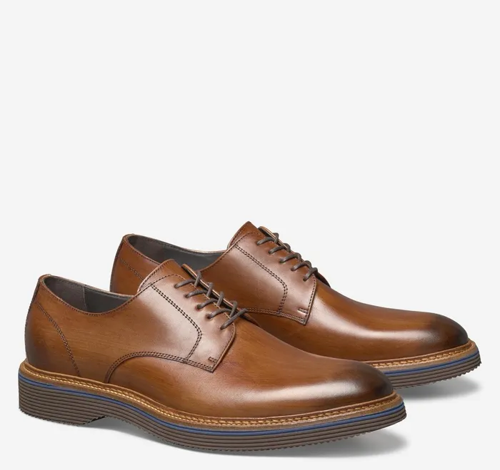 Men Jenson Plain Toe Brown European Calfskin JohnstonandMurphy LaceUps