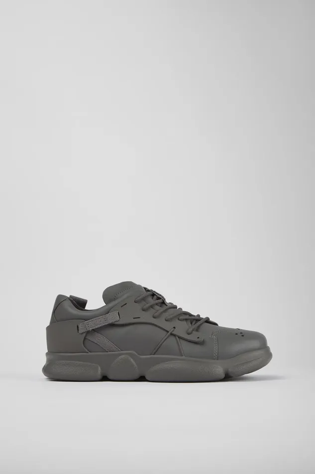 Men Karst Gray Leather And Textile Sneakers Camper Sneakers Men Karst Gray Leather And Textile Sneakers Camper Sneakers