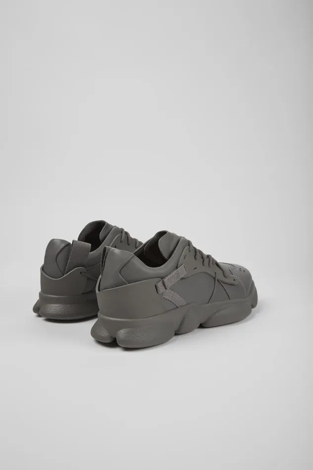 Men Karst Gray Leather And Textile Sneakers Camper Sneakers Men Karst Gray Leather And Textile Sneakers Camper Sneakers