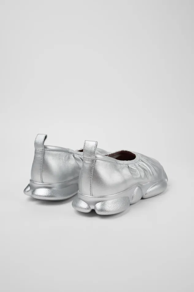 Men Karst Silver Leather Shoes Camper Sneakers Men Karst Silver Leather Shoes Camper Sneakers