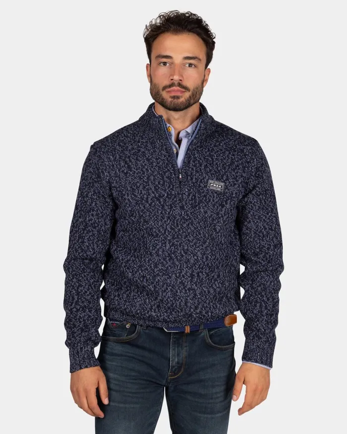 Men Knitwear NZA New Zealand Auckland Mottled Dark Blue Wool Pullover 8211 Winter Navy Men Knitwear NZA New Zealand Auckland Mottled Dark Blue Wool Pullover 8211 Winter Navy