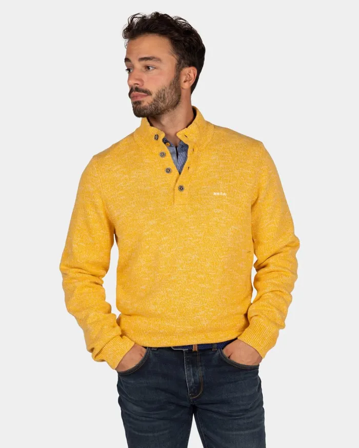 Men Knitwear NZA New Zealand Auckland Mottled Ochre Yellow Sweater 8211 Warm Ocre Men Knitwear NZA New Zealand Auckland Mottled Ochre Yellow Sweater 8211 Warm Ocre
