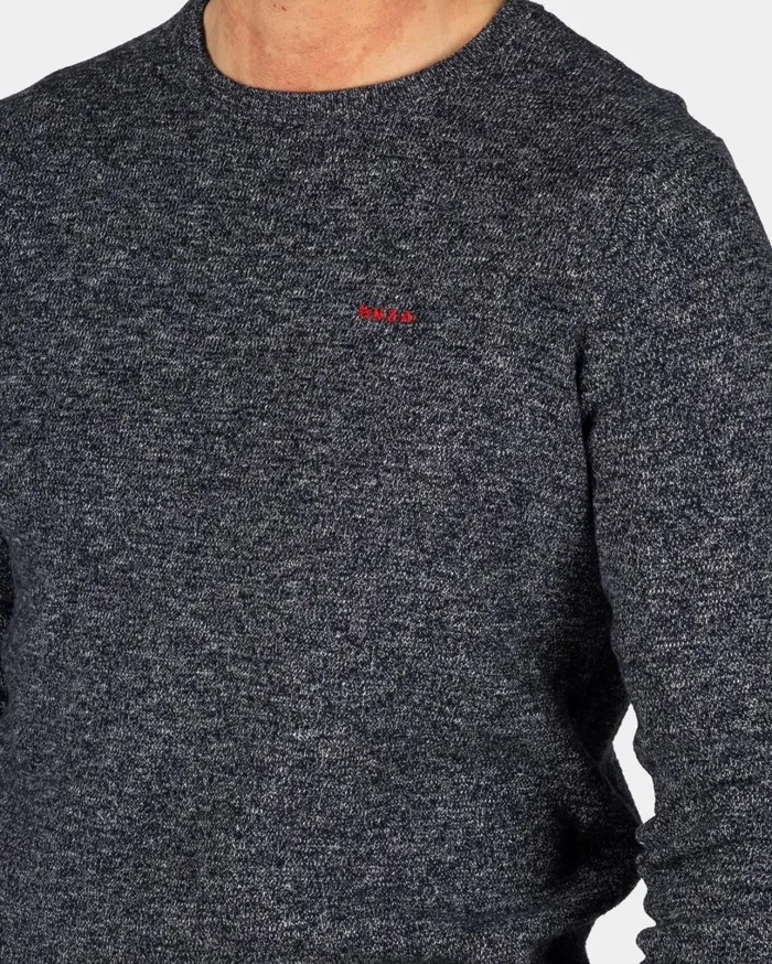 Men Knitwear NZA New Zealand Auckland Navy Knitted Sweater With Round Neck 8211 Winter Navy Men Knitwear NZA New Zealand Auckland Navy Knitted Sweater With Round Neck 8211 Winter Navy