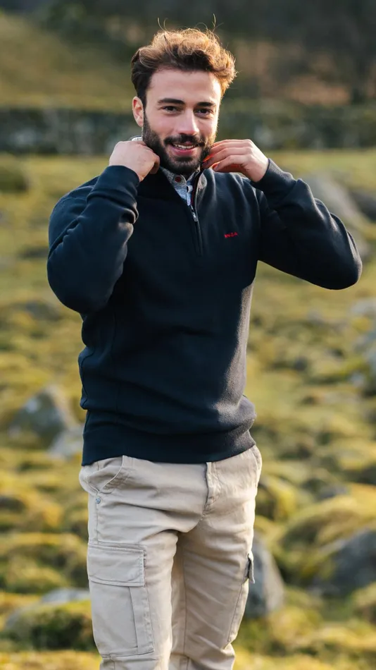 Men Knitwear NZA New Zealand Auckland Pullover With HalfZip In Dark Blue 8211 Winter Navy Men Knitwear NZA New Zealand Auckland Pullover With HalfZip In Dark Blue 8211 Winter Navy