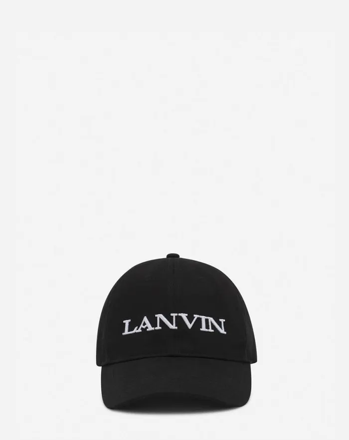 Men Lanvin Hats Lanvin Cotton Cap Black