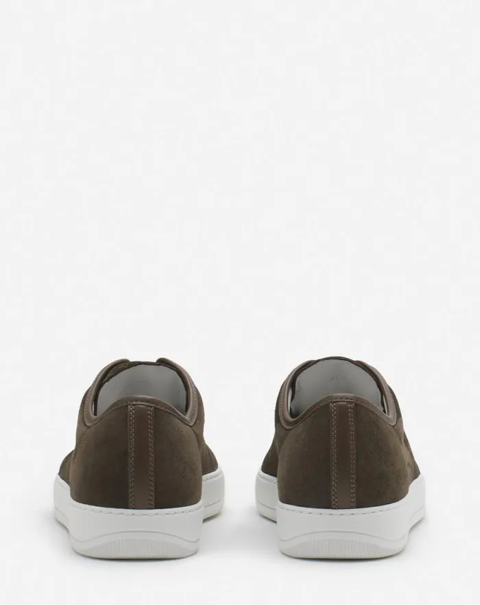 Men Lanvin Sneakers Dbb1 Leather And Suede Sneakers Khakiwhite Men Lanvin Sneakers Dbb1 Leather And Suede Sneakers Khakiwhite