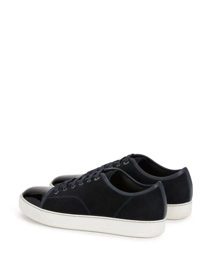 Men Lanvin Sneakers Dbb1 Suede And Patent Leather Sneakers Navy Blue Men Lanvin Sneakers Dbb1 Suede And Patent Leather Sneakers Navy Blue