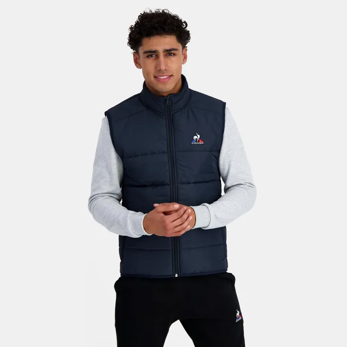 Men Le Coq Sportif Jackets Essentiels Down Jacket Sans Manche Sky Captain