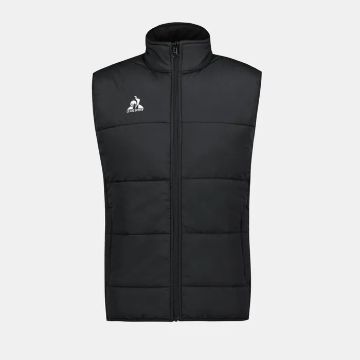 Men Le Coq Sportif Jackets Training Doudoune Sans Manche Homme Black