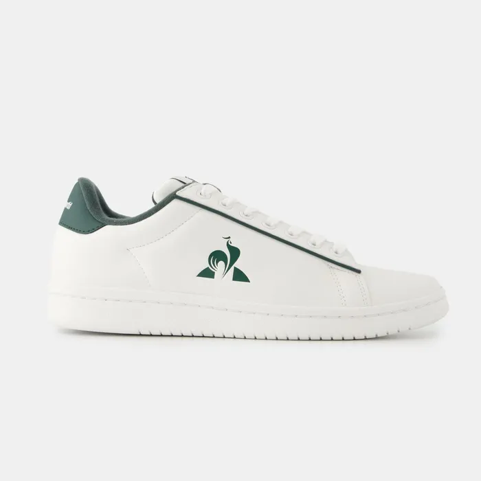 Men Le Coq Sportif Trainers And Sneakers Shoes LCS COURT CLEAN Optical White Trekking Green