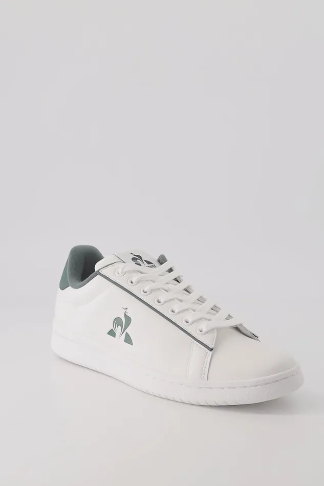 Men Le Coq Sportif Trainers And Sneakers Shoes LCS COURT CLEAN Optical White Trekking Green Men Le Coq Sportif Trainers And Sneakers Shoes LCS COURT CLEAN Optical White Trekking Green