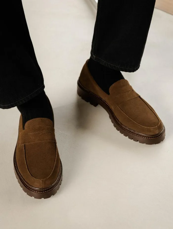 Men Loafers Bobbies Jay Khaki Brown