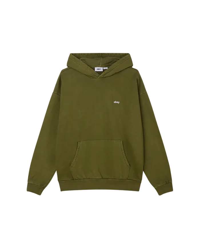 Men LOWERCASE PIGMENT PULLOVER Pigment Moss Green SWEATSHIRTS OBEY Clothing