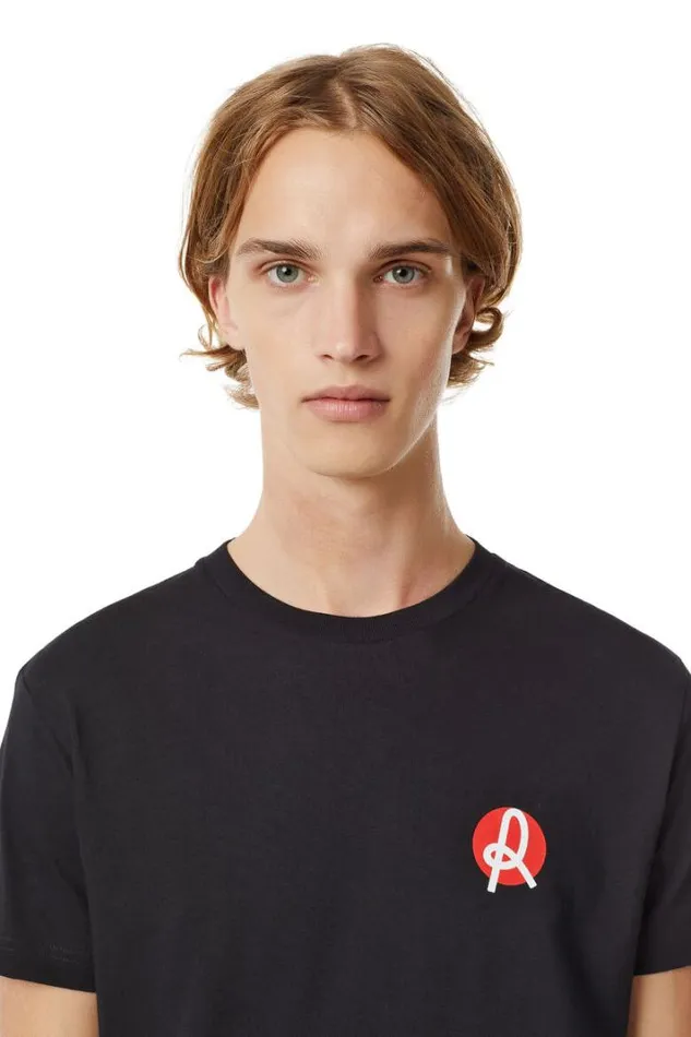 Men LrTDiegoVic Black Diesel Tshirts Men LrTDiegoVic Black Diesel Tshirts