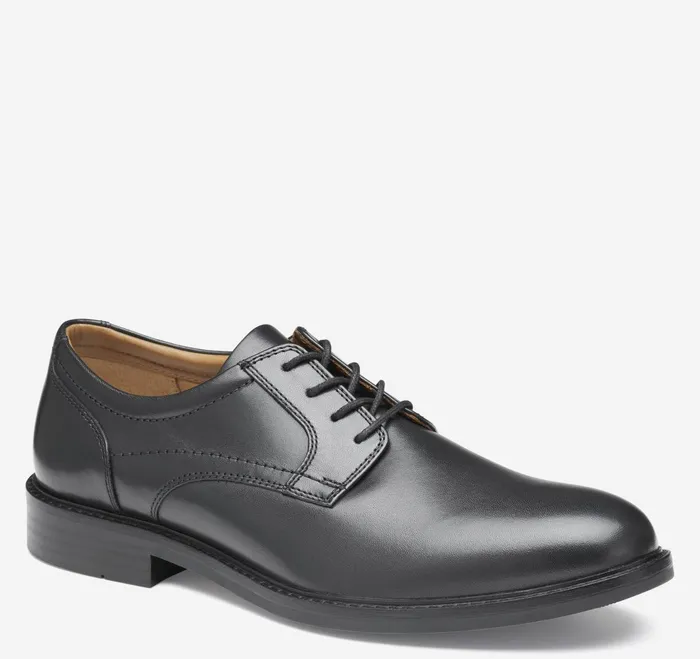 Men Mason Plain Toe Black Full Grain JohnstonandMurphy LaceUps