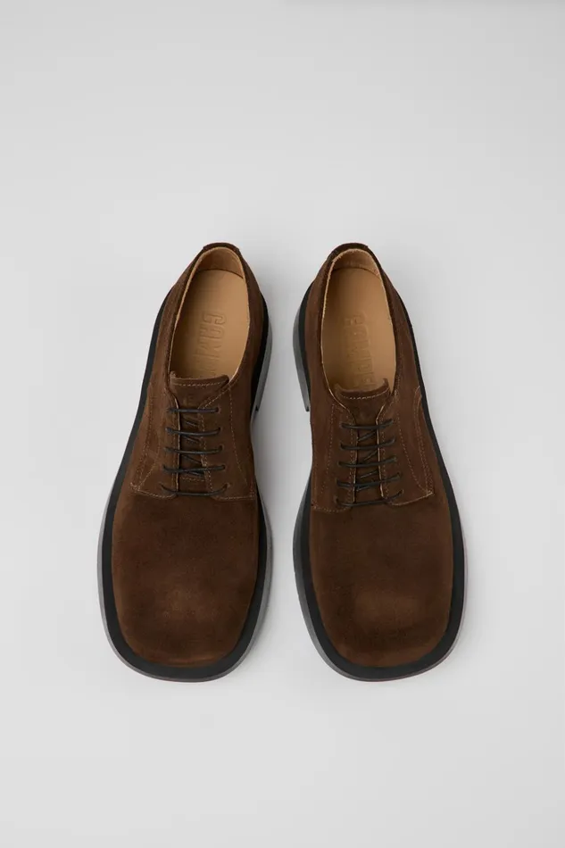 Men MIL 1978 Brown Nubuck Shoes Camper Formal Shoes Men MIL 1978 Brown Nubuck Shoes Camper Formal Shoes
