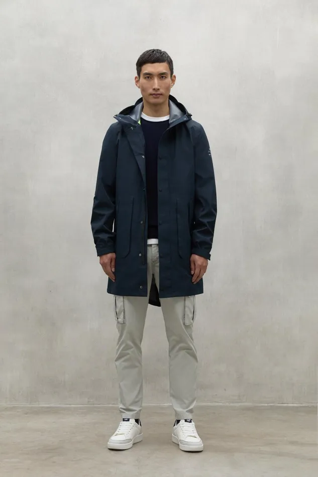 Men Navy Blue Venue Jacket Ecoalf Coats And Jackets