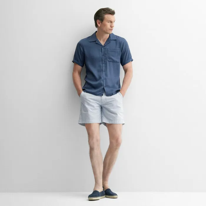 Men Oliver Sweeney Shorts Monforte Blue Stripe Men Oliver Sweeney Shorts Monforte Blue Stripe