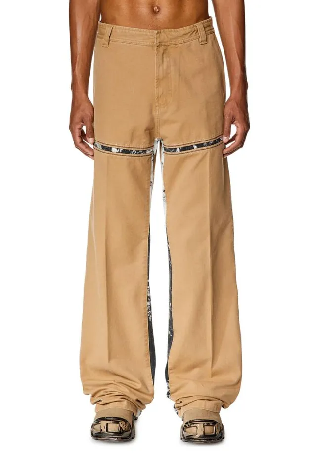 Men PMich Light Brown Diesel Trousers And Shorts Men PMich Light Brown Diesel Trousers And Shorts