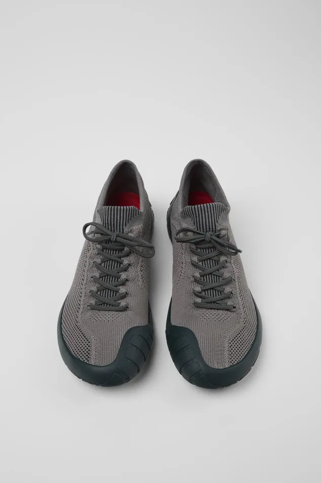 Men Path Gray Textile Shoes Camper Ankle Boots Men Path Gray Textile Shoes Camper Ankle Boots