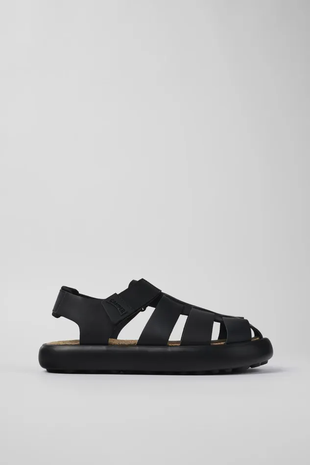 Men Pelotas Flota Black Leather Sandal Camper Sandals Men Pelotas Flota Black Leather Sandal Camper Sandals