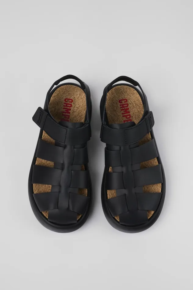Men Pelotas Flota Black Leather Sandal Camper Sandals Men Pelotas Flota Black Leather Sandal Camper Sandals
