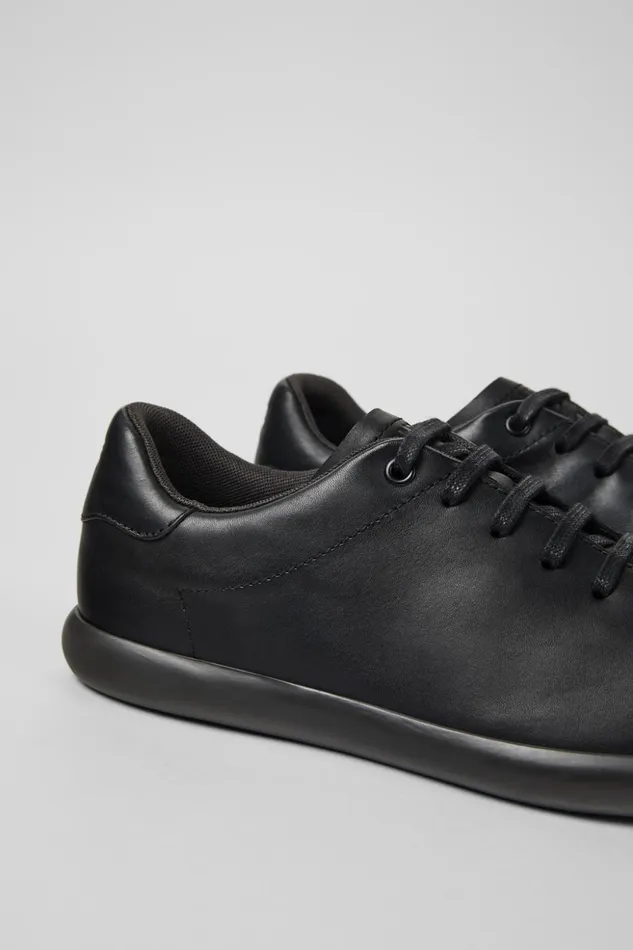 Men Pelotas Soller Black Leather Sneakers Camper Sneakers