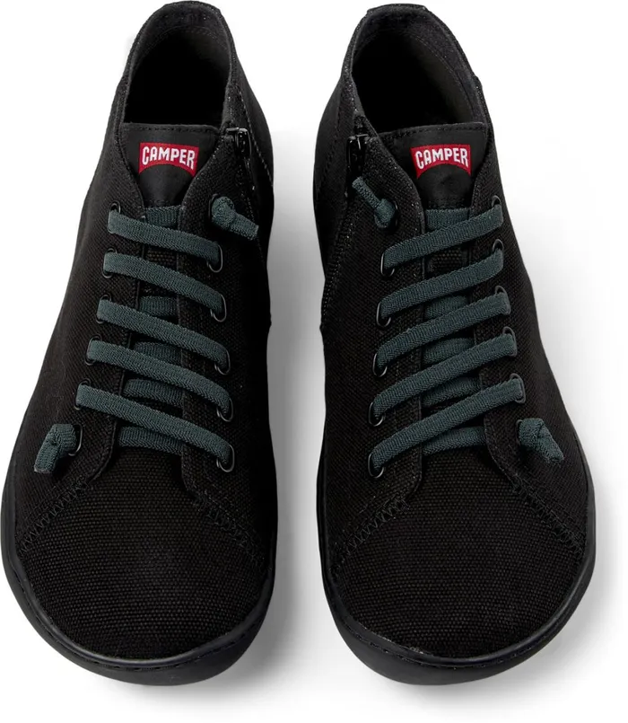 Men Peu Black Textile Shoes Camper Ankle Boots Men Peu Black Textile Shoes Camper Ankle Boots