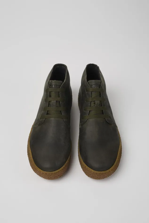 Men Peu Terreno Green Nubuck Desert Boot Camper Ankle Boots Men Peu Terreno Green Nubuck Desert Boot Camper Ankle Boots