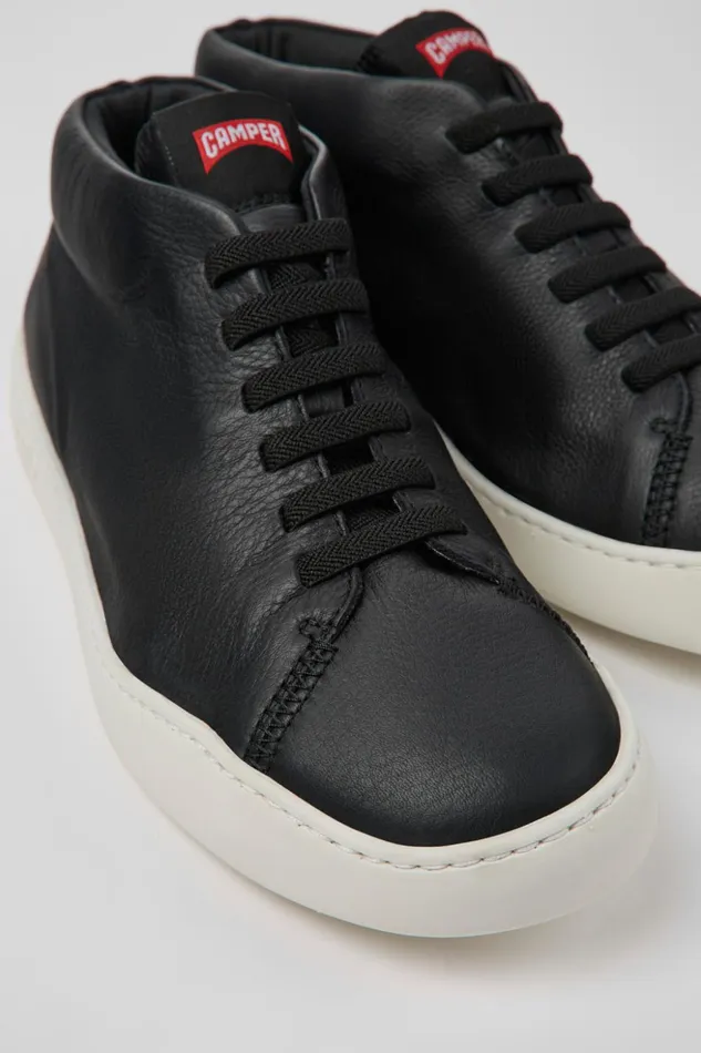 Men Peu Touring Black Leather Sneakers Camper Ankle Boots