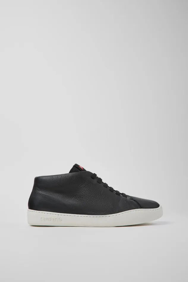 Men Peu Touring Black Leather Sneakers Camper Ankle Boots Men Peu Touring Black Leather Sneakers Camper Ankle Boots