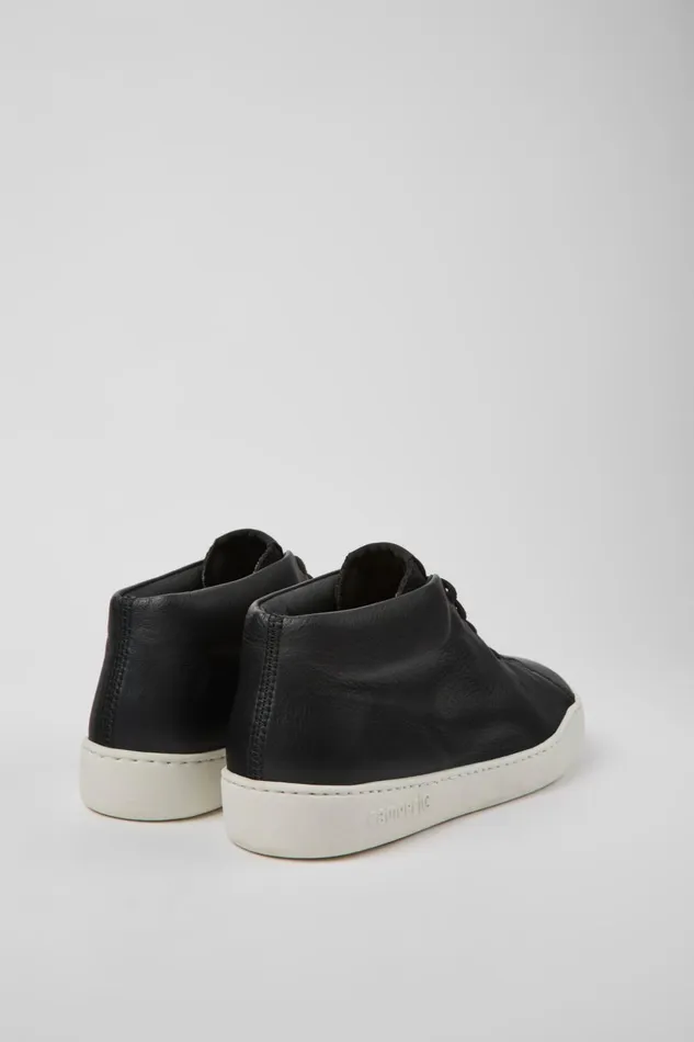 Men Peu Touring Black Leather Sneakers Camper Ankle Boots Men Peu Touring Black Leather Sneakers Camper Ankle Boots