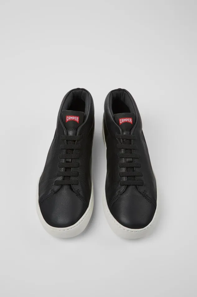 Men Peu Touring Black Leather Sneakers Camper Ankle Boots Men Peu Touring Black Leather Sneakers Camper Ankle Boots